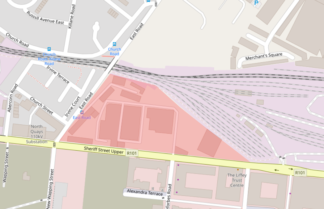 Map of site (OpenStreetMap)