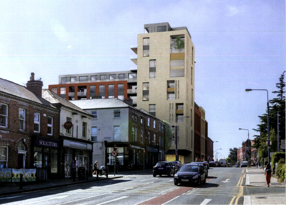 Proposed development at former Des Kelly showrooms on North Circular Road