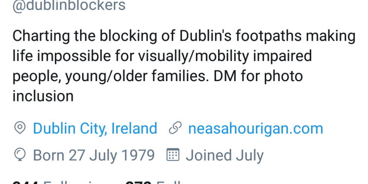 Dublin Blockers Twitter page