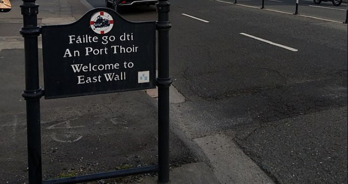 Welcome to East Wall sign