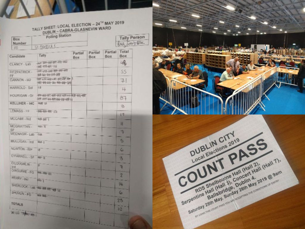 Collage from count centre