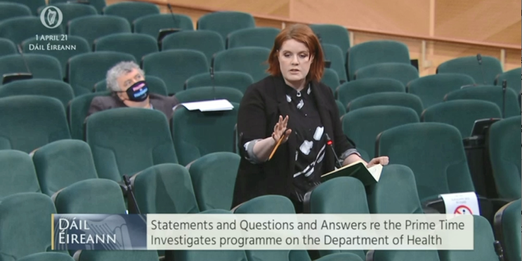 Neasa speaking in Dáil